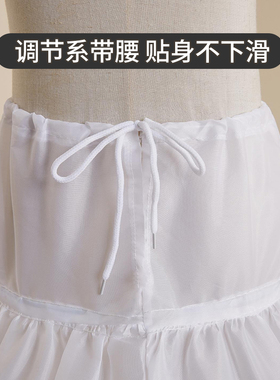 洛丽塔儿童鱼骨裙撑中长款可调节蓬蓬裙Lolita暴力日常衬裙春夏款