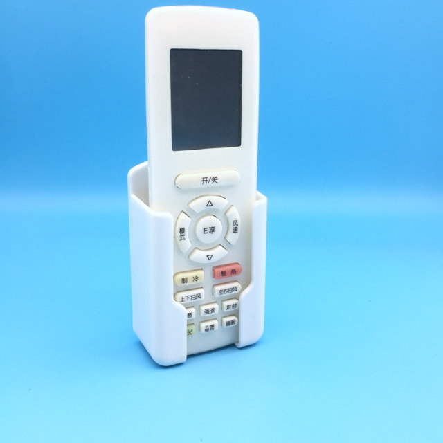 Air conditioner remote control hanger placement rack