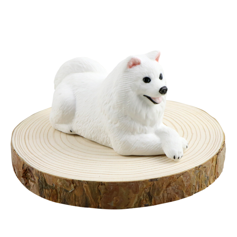 萨摩耶犬陶瓷摆件创意装饰品阿拉斯加哈士奇小狗公仔桌面摆设礼物-图3