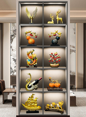 高档新中式电视酒柜装饰品摆件轻奢2025新款客厅家居玄关乔迁礼物