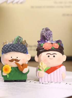 盲盒摆件大艺术家卡通公仔办公室桌面解压玩具新款创意可爱小摆件