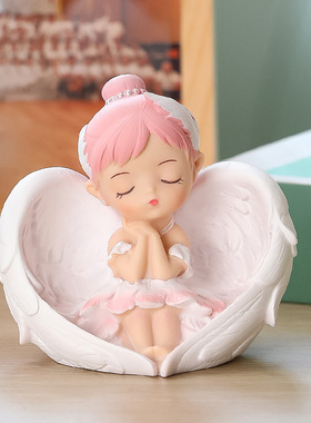 搪胶贝拉芭蕾女孩创意公仔车内装饰用品卡通可爱天使蛋糕烘焙摆件