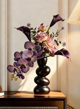 假花仿真花高级感逼真摆件客厅轻奢高档玄关餐桌摆设轻奢高端装饰