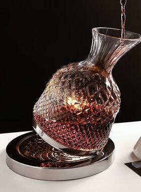 不倒翁旋转醒酒器家用酒柜装饰品家居饰客厅餐桌轻奢高档旋转式