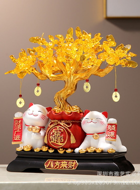 收银台酒柜摆件客厅商场前台大堂吧台装饰乔迁礼物树脂工艺品