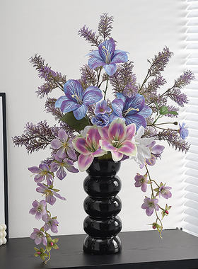 法式仿真花束客厅插花花瓶轻奢高端电视柜酒柜摆设装饰品摆件新年