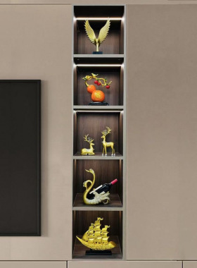 一帆风顺五层中式套装摆件家居高档酒柜餐边柜装饰品电视柜乔迁