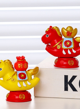 马年创意国潮马上好运摆件办公室工位桌面装饰新年礼品年会伴手礼