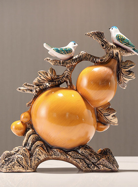 葫芦摆件福禄双喜办公室酒柜装饰品客厅家居乔迁新居礼物品手工