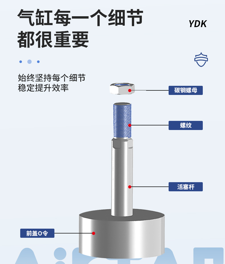 亚德客气缸标准SC32/SC40/X775X800X825X850X875X900带磁-图0