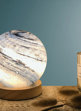 创意玻璃星球台灯小夜灯