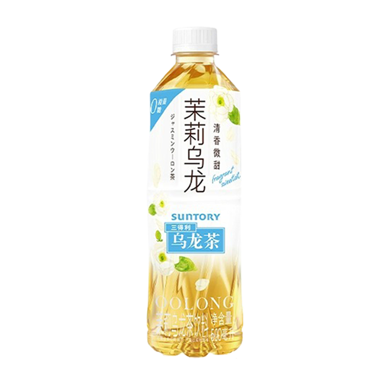 三得利乌龙茶 橘皮乌龙茶 茉莉乌龙茶无糖低糖茶饮料500ml*5瓶 - 图3