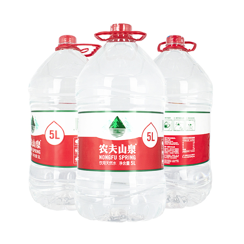 农夫山泉饮用天然水5L*4大桶装带提手整箱官方旗舰店同款非矿泉水