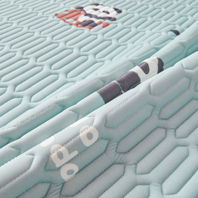 Cartoon panda latex mat three-piece set of summer ice silk mat children boy soft mat bed sheet air conditioning mat 1.35