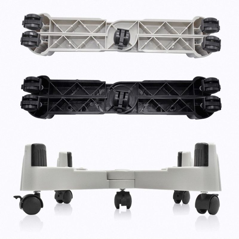 X-type computer host rack 5-wheel wide plastic base chassis bracket adjustable skateboard ABS moving pulley