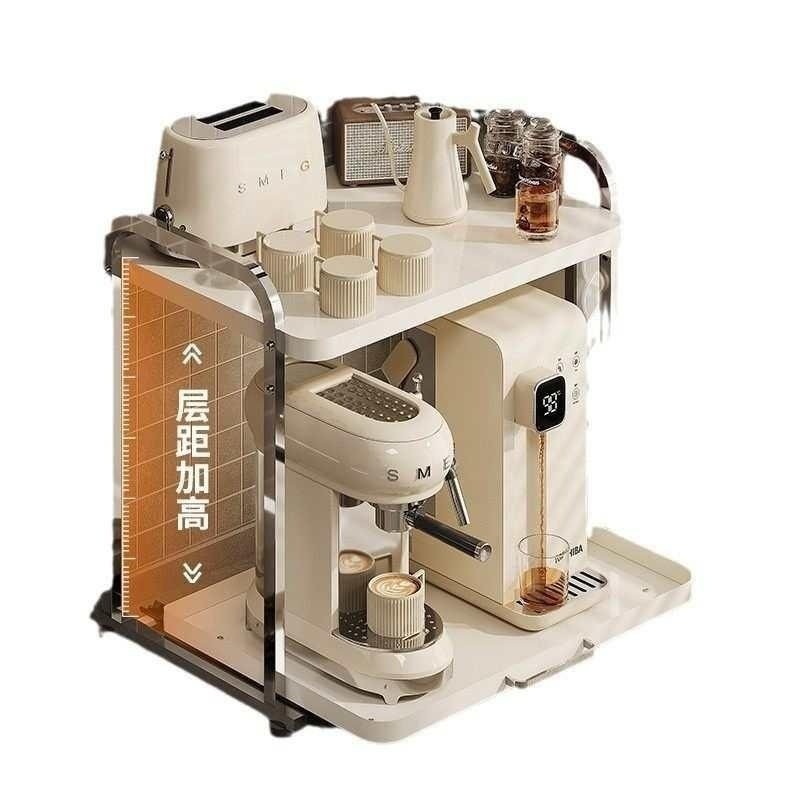 不锈钢微波炉置物架厨房电器烤箱电饭煲台面专用架子式拉收纳抽,淘宝优惠券,粉丝福利购,淘宝优惠卷