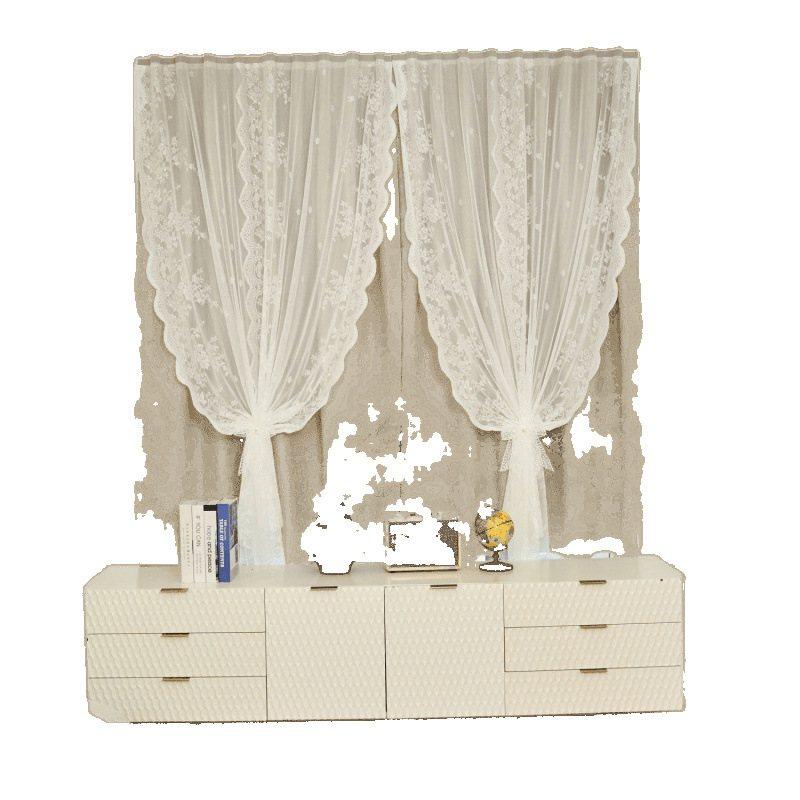 遮光窗帘蕾丝双层纱帘遮阳魔术小出租屋批发法式贴清新窗飘ins厂,淘宝优惠券,粉丝福利购,淘宝优惠卷