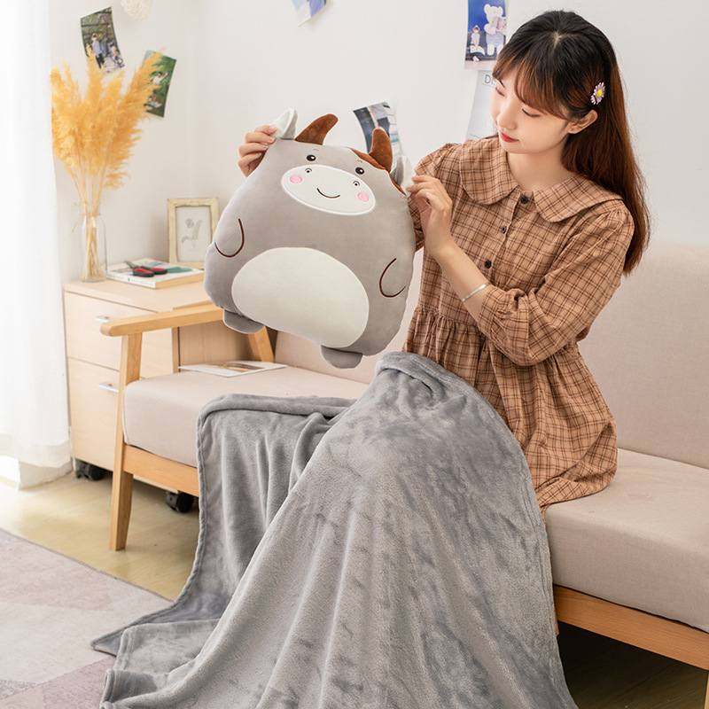 卡通恐龙午睡枕头抱枕靠枕靠垫二合一毯子腰绒被空调珊瑚被子两用,淘宝优惠券,粉丝福利购,淘宝优惠卷