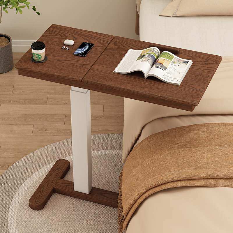 新款实木床边桌带轮可移动升降笔记本电脑桌沙发边桌边几床上桌子,淘宝优惠券,粉丝福利购,淘宝优惠卷