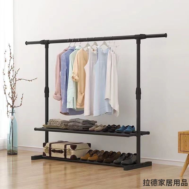 晾衣架落地家用卧室挂衣服室内架杆简易衣帽架折叠移动晒宿舍单凉,淘宝优惠券,粉丝福利购,淘宝优惠卷