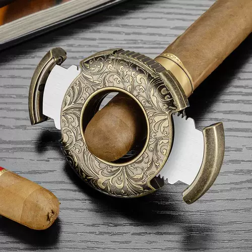 Яичные драконы сигар ножницы Портативная плоская резка резка из нержавеющей стали Островальная и прочная сигар с большим диаметром CE-25FJ