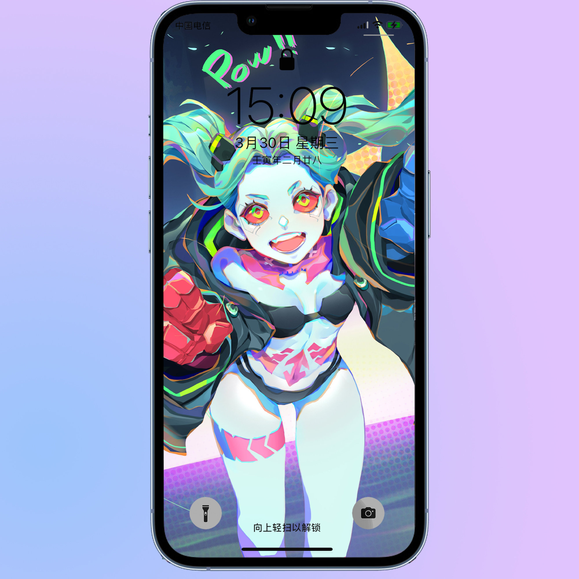21张边缘行者赛博朋克Lucy露西丽贝卡手机壁纸华为iPhone壁纸高清