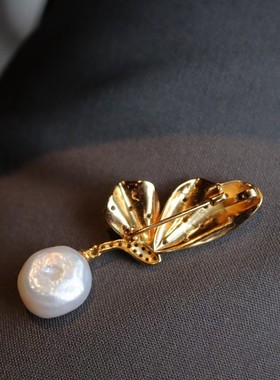 小众秋冬新款个性巴洛克珍珠吊坠