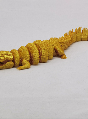 3d打印鳄鱼手办儿童玩具仿真动物关节可动摆件生日礼物模型定制