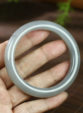 古晨新疆和田玉烟紫手镯