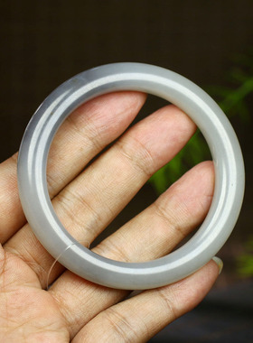 古晨和田玉烟紫手镯玉镯