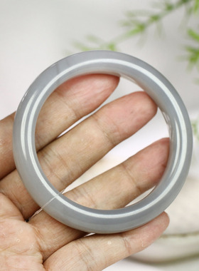 古晨和田玉烟紫手镯玉镯