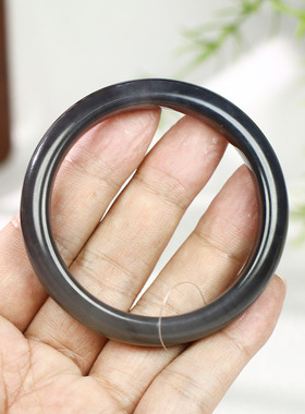 古晨和田玉烟紫手镯玉镯