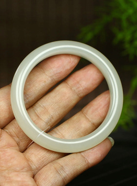 古晨和田玉冰晴水手镯玉镯