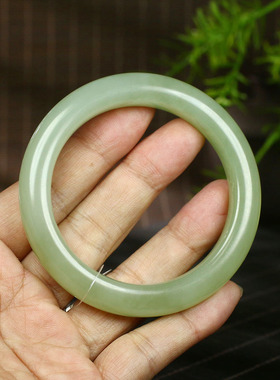 （不议价）润玉缘和田玉晴水手镯女款玉镯腕间优雅64g58mm