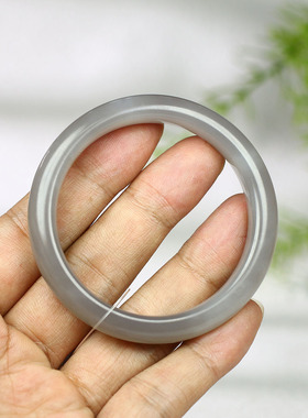 古晨和田玉冰烟紫手镯玉镯