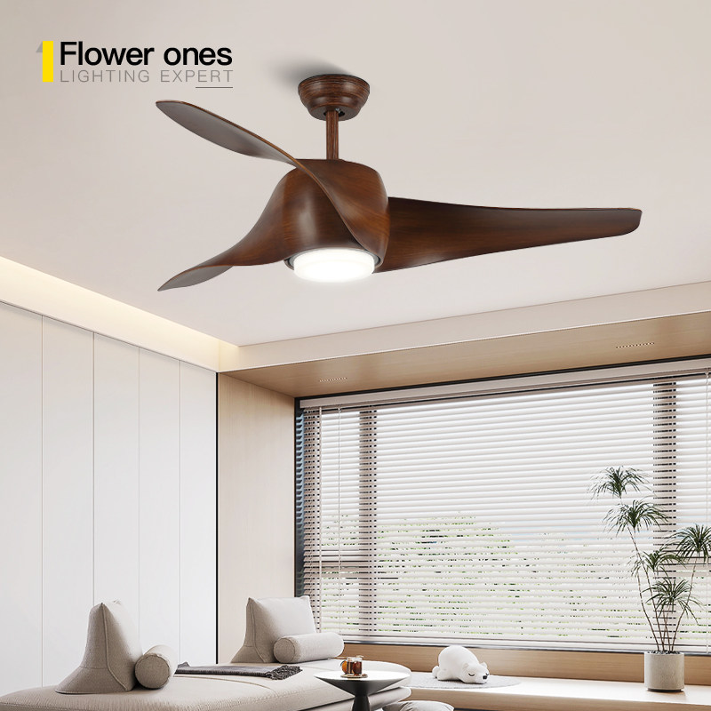 Flower Ones高端中古风扇灯 复古静音客餐厅一体2025年新款吊扇灯,淘宝优惠券,粉丝福利购,淘宝优惠卷