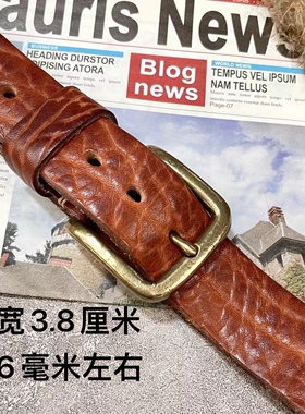 加厚纯铜复古休闲风欧美男士腰带