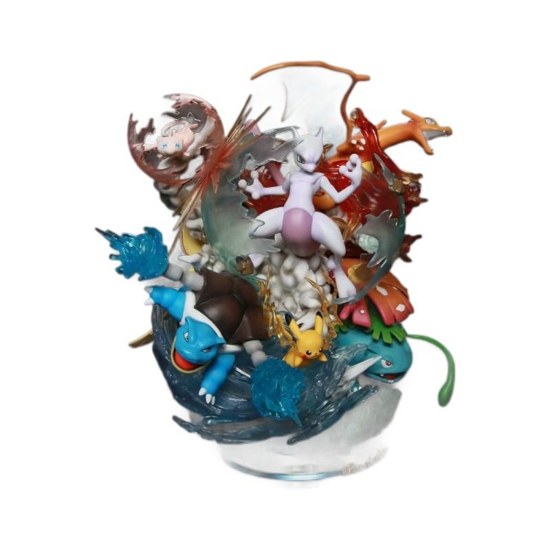 宠物精灵GKMFC 逆袭超梦 喷火龙妙蛙花 场景雕像动漫手办模型摆件,淘宝优惠券,粉丝福利购,淘宝优惠卷