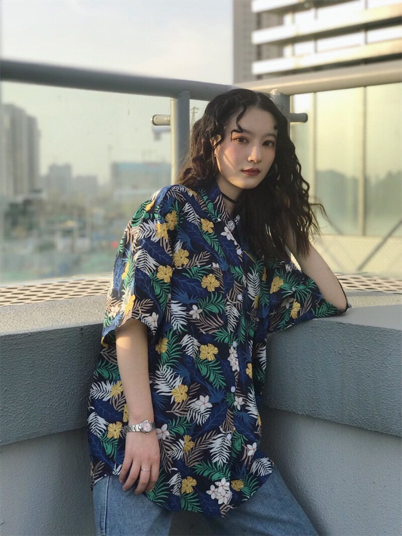 2020新款夏季韩版ins港风复古衬衣 哥哥就是Style衬衫