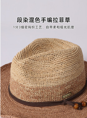 「谁戴谁好看」渐变拉菲草帽