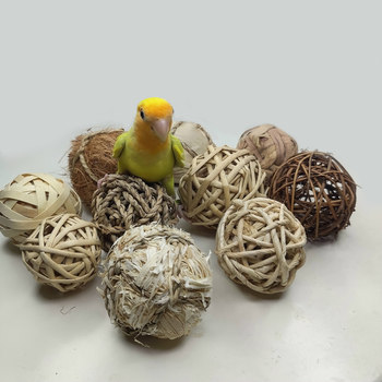 Miao Lin Gaiden Parrot Gnawing Toy Grass Tether Ball Series Xiaotai Peony Tiger Skin Black Phoenix Beak Grinding Bird Supplies