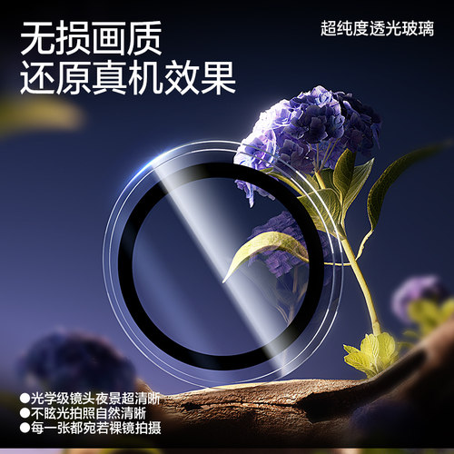 闪魔适用苹果15/16Pro镜头膜iPhone15Promax手机镜头钢化膜15新款后摄像头16相机高清max保护plus后镜头圈Por - 图0