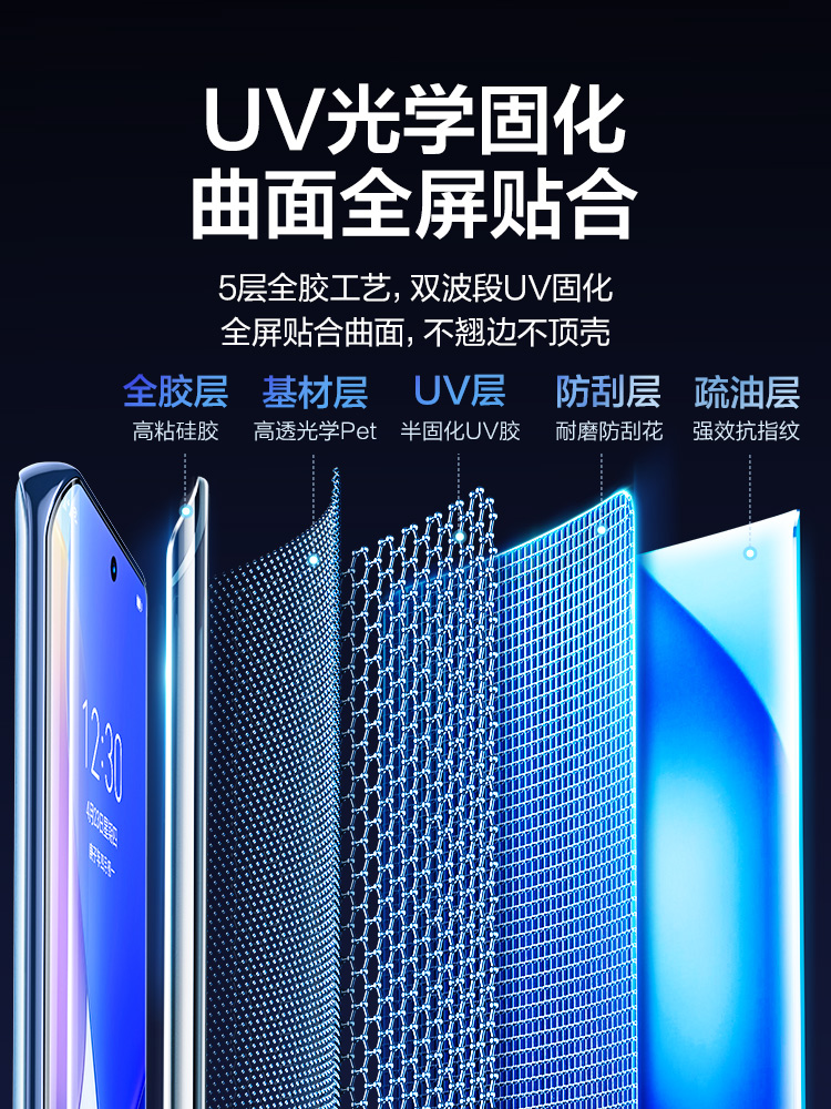 闪魔适用华为nova9钢化膜nova10pro手机膜水凝nova8pro全屏软UV光固10pro智选HInova9防指纹高清5G贴膜por - 图0