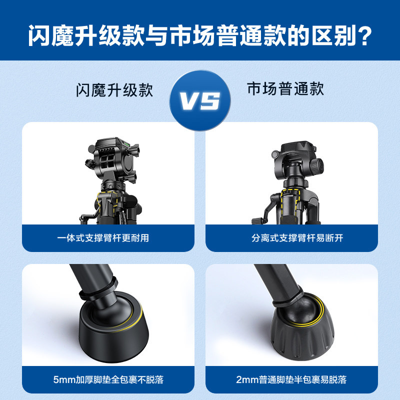闪魔摄影摄像便携佳能富士三脚架 闪魔脚架