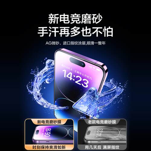 闪魔适用苹果16e钢化膜ip13p玻璃膜ip15plus iPhone16promax全屏膜iph14pro手机膜pls磨砂i12por防偷窥pius - 图1
