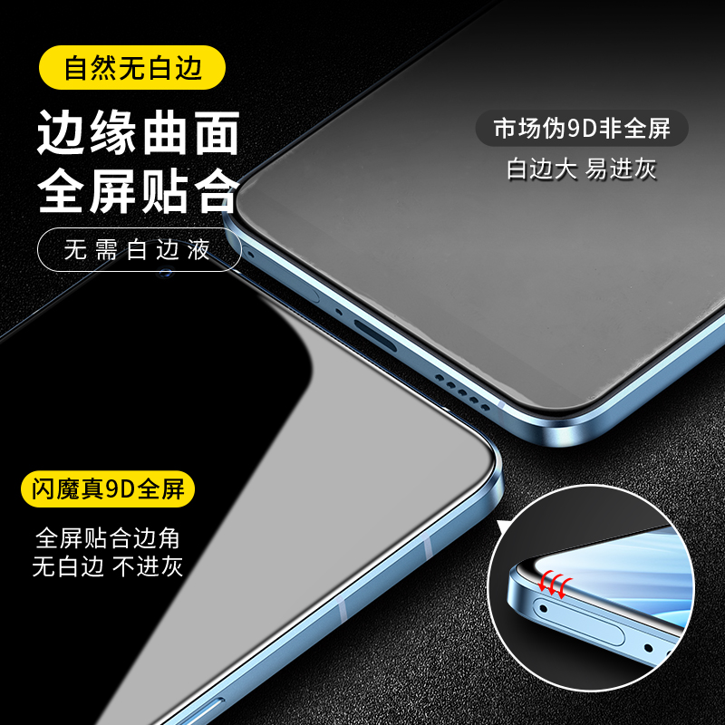 闪魔适用于OPPOReno7钢化膜OPPOReno7手机膜全屏覆盖Reno7无白边oppo防摔贴膜保护7新年版玻璃抗蓝光-图0