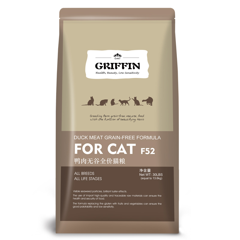 GRIFFIN贵芬猫粮30磅F52繁育场成幼猫通用全猫种鸭肉无谷天然粮 - 图3