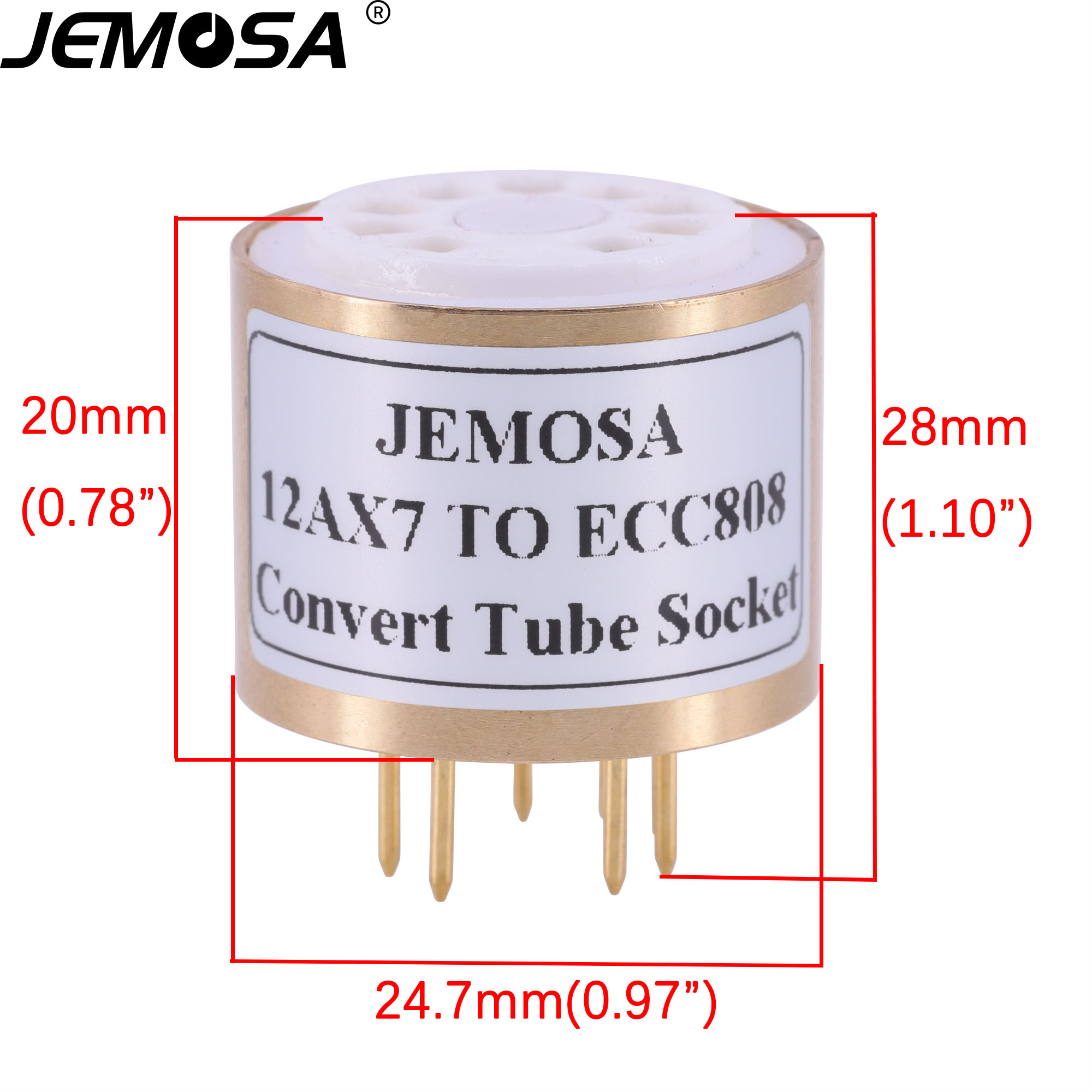 电子管座适配器  12AU7 ECC83 ECC82 12AX7转ECC808电子管转换座 - 图3