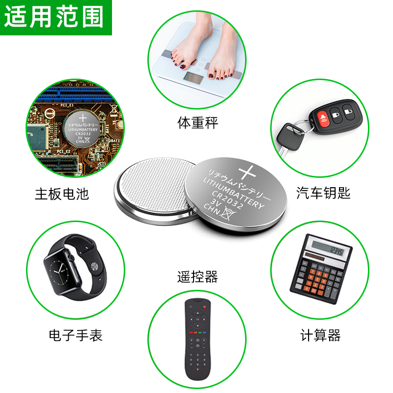 烁石CR2032纽扣电池cr2025 cr2016汽车钥匙遥控器电池3v电脑主机板计算器血糖仪电子秤通用钮扣式圆形锂电池 - 图0