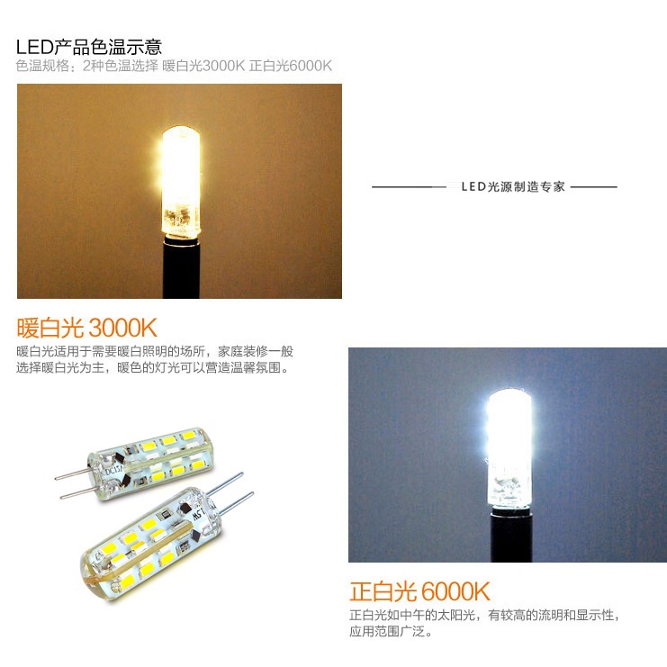 LED节能G4灯泡12V3W4W5W7W替换10W20W卤素水晶灯珠镜前灯吊灯光源 - 图0